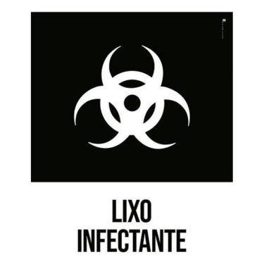 Imagem de Kit 5 Placas Desenho - Lixo Infectante