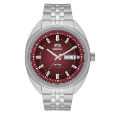 Imagem de Relógio Masculino Orient Automático 3 Estrelas Exclusivo, Bordô