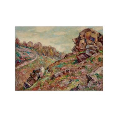 Imagem de Armand Guillaumin Famoso Arte de Parede Pôster-Impressões em Tela para sala de estar-Reprodução pinturas(Paisagem Creuse 2) 50x70cm Sem Moldura