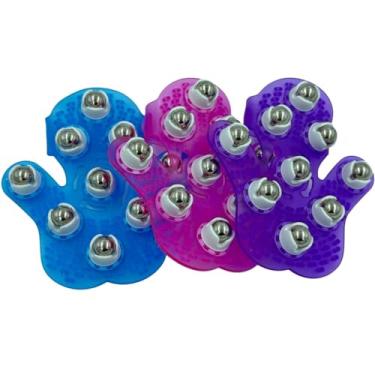 Imagem de Kit 2 Massageador Luva Corporal Massagem Estética 9 Esferas(Rosa)