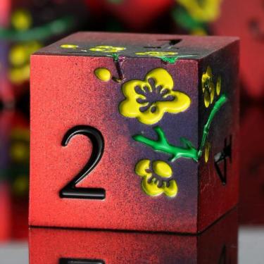 Imagem de Conjunto de dados DNDND Metallic Flowers D&D com estojo de presente 15