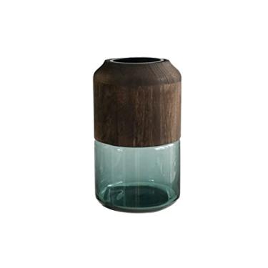 Imagem de Vasos de flores vaso de vidro moderno transparente vaso de flores secas de elevação de água 11,8 polegadas vasos de decoração de mesa decoração de casa sala de estar ornamento vaso decorativo (tamanho