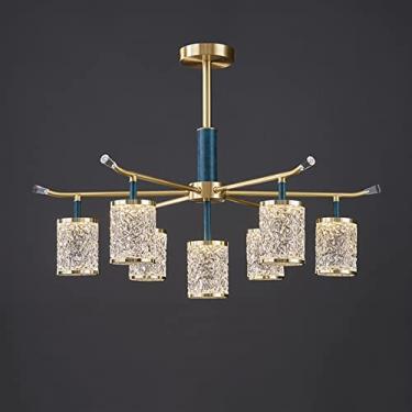 Imagem de YQSLQZZ Lustre de latão, luminária pós-moderna Sputnik, iluminação decorativa semiembutida luzes de teto de vidro vintage americanas, para sala de estar, quarto, sala de jantar, cozinha, ilha