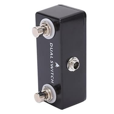 Imagem de RiToEasysports Pedal de Interruptor de Pedal de Guitarra Preta de Metal rodapé Duplo Com Bloqueio - Design Fácil Instalação