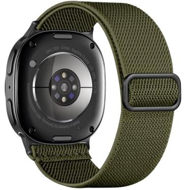 Imagem de DaQin Pulseiras elásticas compatíveis com Samsung Galaxy Watch 8 de 44 mm e 40 mm, Galaxy Watch 8 Classic de 46 mm, tecido de nylon elástico macio, pulseira esportiva sem lacunas para Samsung Watch 8