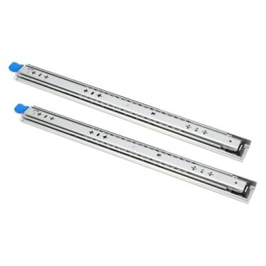 Imagem de Fafeicy Corrediças de Gaveta Com Trava, Trilhos de Rolamento de Esferas de 3 Seções para Serviço Pesado de 12 pol. para Caminhões RVs de Armários, Capacidade de Carga de 120 Kg Suporte Lateral de