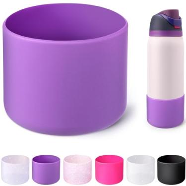 Imagem de Soledea Capa protetora de silicone para garrafas de água Owala 947 ml, bota inferior antiderrapante para modelos FreeSip, Twist and Flip de aço inoxidável