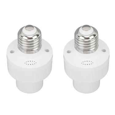 Imagem de Soquete de Lâmpada, Suporte de Lâmpada de Controle de Voz Com Parafuso E27 Adaptador de Base de Lâmpada Inteligente para Iluminação Externa