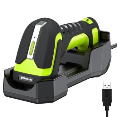 Imagem de Alacrity Scanner de código de barras industrial sem fio 2D atualizado com base de carregamento sem fio, Bluetooth e 433 MHz sem fio 2 em 1, distância de transmissão de 600 metros, digitalização