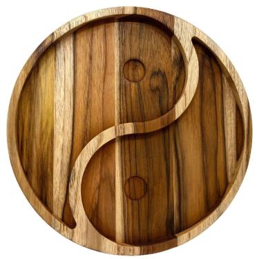 Imagem de Petisqueira Yin-Yang Com 2 Divisórias Em Madeira Teca