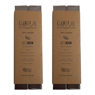 Imagem de Kit 2X: Chocolate 70% Cacau com Açúcar Demerara Orgânico CHoKolaH 500g