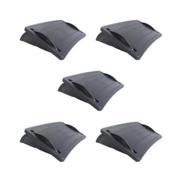 Imagem de Kit 5 Apoios Pés NR17 Ergonomico Preto HomeOffice Escritório Conforto