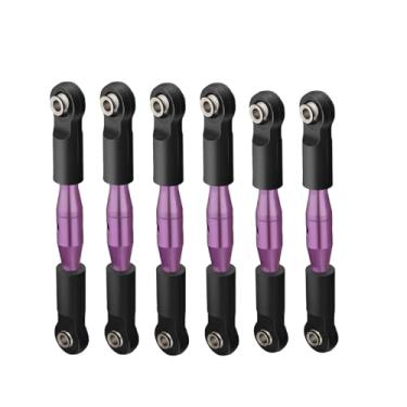 Imagem de NMNRC Alloy Turnbuckles Camber Links Kit Compatible with Arrma 1/8 Typhon 3S BLX & 550 Mega 1/10 Big Rock V3 Series Upgrades Part Purple