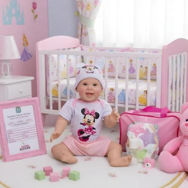 Imagem de Boneca Bebê Reborn Menina Original Minnie Realista de Silicone Com Bol