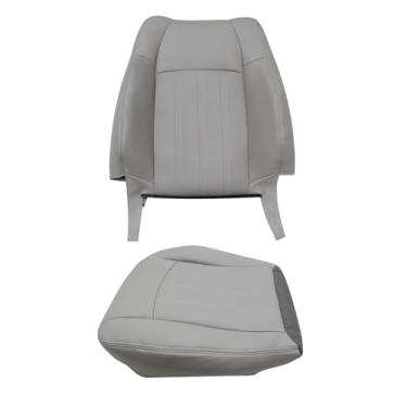 Imagem de MOOKEENONE Acessórios sobressalentes para carro dianteiro esquerdo motorista inferior + capa de assento superior de couro para Chrysler 300C 2005-2010