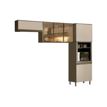Imagem de Kit de Cozinha Modulada 3 Peças Connect (2 Armários + 1 Paneleiro) CPT