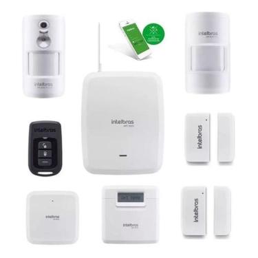 Imagem de Kit Alarme Amt 8000 Wifi Sem Fio Com 6 Sensores Intelbras