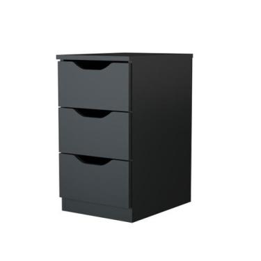 Imagem de GAVETEIRO COM 3 GAVETAS    Armário com 3 gavetas - Multivisao, Preto
