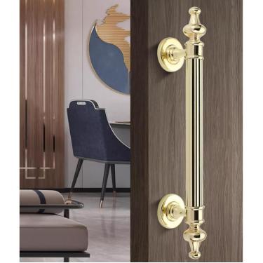Imagem de Maçanetas De Metal Retrô Para Portas De Madeira, Puxador De Porta Curto, Decoração Para Casa, Maçaneta Texturizada, Tubo De Fixação Unilateral, Fácil Instalação