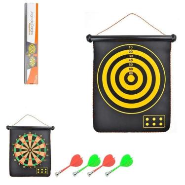 Imagem de Jogo De Dardo Magnético Com Alvo Dupla Face Dobrável 4 Dardo
