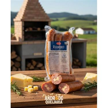 Imagem de Linguiça Defumada Recheada com Queijo Artesanal Naia 500g Defumada na 