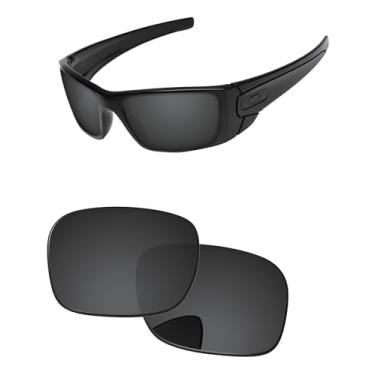 Imagem de PapaViva Lentes de reposição para óculos de sol Oakley Fuel Cell OO9096 60 mm Preto Sólido Pro+ Polarizado Anti-embaciamento