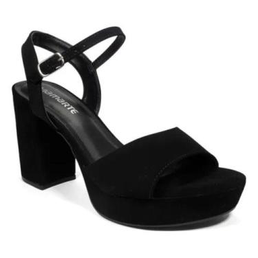 Imagem de Sandália Feminina Via Marte Nobuck Preto Salto Eventos, Preto, 38