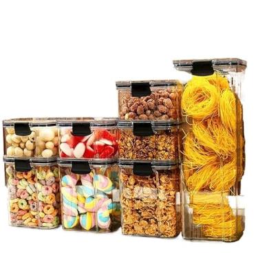 Imagem de Monte seu Kit Pote Hermético para Mantimentos de Cozinha Dispensa Armário Plástico(Kit 9-8 Potes)