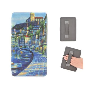 Imagem de Akacy Padrão pintado de 7 polegadas com alça Capa para Kindle (versão 2024) Modelos SA568B e SA569P. Capa leve com função despertar/hibernar automática (28)