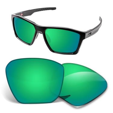 Imagem de Lentes de substituição de 1,5 mm compatíveis com óculos de sol Oakley Targetline OO9397, antiarranhões e resistentes a impactos - Verde polarizado