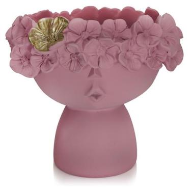 Imagem de Resina de vaso de flores em estilo nórdico moderno em forma de rosto c