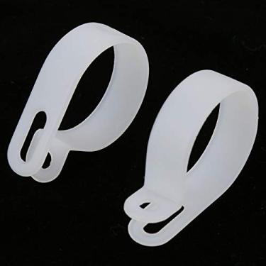 Imagem de AUNMAS Clipes de Montagem de Corda de Náilon 200 Unidades, Bordas Arredondadas, 6 Diâmetros, Adequados para Fixação de Cabos, Conduítes e Tubos, Variedade de Braçadeiras (Branco)