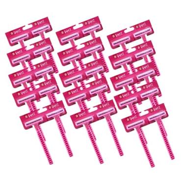 Imagem de Kit 24 Aparelhos de Barbear Rosa Barbeador Confort 2 para Depilar Pelos Barba Depilação Segura