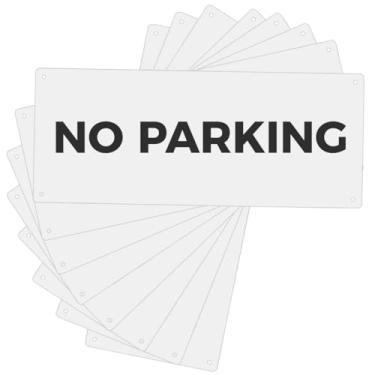 Imagem de Chewtoyo Placas de escrita em branco, placas de rua personalizadas de metal, placas de metal em branco de alumínio para sinalização personalizável, 8 peças, 24 x 9,94 polegadas