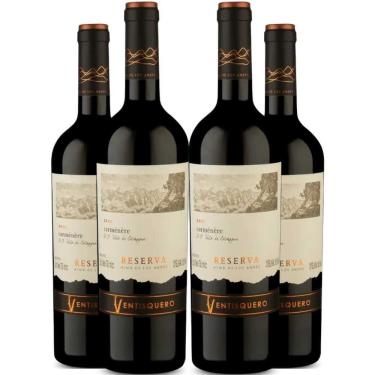 Imagem de Vinho Tinto Ventisquero Reserva Carmenere 750ml Kit 4 Garrafas