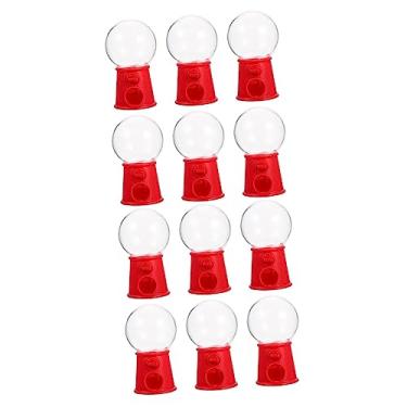 Imagem de 12Pcs Mini Candy Machine Toy, Portable Candy Machine Plastic Mini Gumballs Dispenser Candy Nut Dispenser Machine for Kindergarten Toy