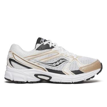 Imagem de Saucony Tênis unissex adulto Ride Millennium, Branco/Ouro/Preto, 9 Women/7.5 Men
