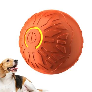 Imagem de Brinquedo de bola para cães – Brinquedos para cães para mastigar agressivos, estimulação mental ativada por movimento, bola de brincar automática elétrica para filhotes de tédio, buscar treinamento e