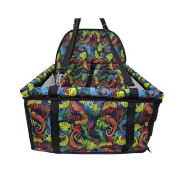 Imagem de Cadeirinha Cadeira Assento Pet de Carro para Cães Cachorro, gatos- Transporte(ESTAMPADO)