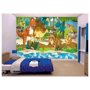 Imagem de Papel De Parede Infantil Dinossauros Kids 3D Azs89 - Você Decora