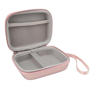 Imagem de lyrlody Estojo para Câmera, Bolsa de Armazenamento Protetora de Viagem Compacta para Mini EVO Link Liplay Com Bolsos de Malha e Alça de Mão, Estojo de Couro PU (Blush Dourado)