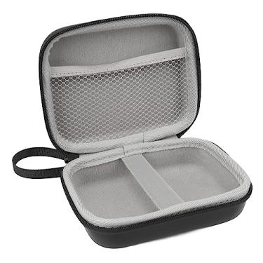 Imagem de lyrlody Estojo para Câmera, Bolsa de Armazenamento Protetora de Viagem Compacta para Mini EVO Link Liplay Com Bolsos de Malha e Alça de Mão, Estojo de Couro PU (Preta)