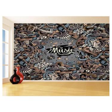 Imagem de Papel De Parede 3D Musica Music Arte Colorido 3,5M Mus96 - Você Decora