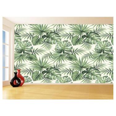 Imagem de Papel De Parede 3D Textura Folhas Tropicais Mata 3,5M Txt62 - Você Dec