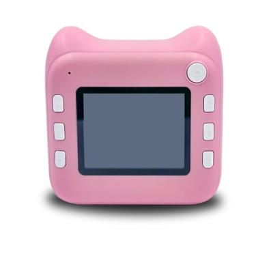 Imagem de Snsowed Câmera de Impressão Instantânea Infantil Câmera Digital de Alta Clareza de 2400 W Com Tela de 2,4 IPS Impressora Térmica Sem Tinta de Desenho Animado Com Lente Dupla para Meninas e (Conjunto