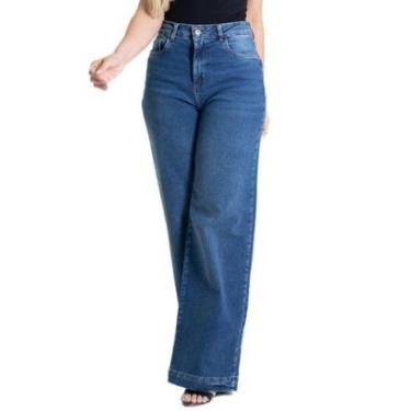 Imagem de Calça Jeans Sawary Wide Leg - 280772 - Azul 38-Feminino