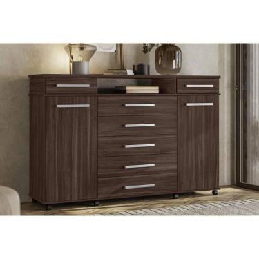 Imagem de Cômoda Casal London C- 2 Portas E 7 Gavetas Cafe Touch - Demóbile