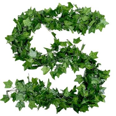 Imagem de Bairdish 5 peças de trepadeiras falsas para decoração de casa, guirlanda de hera artificial, flores verdes, plantas falsas, folhas verdes, decoração estética para quarto, dormitório, pátio, casa