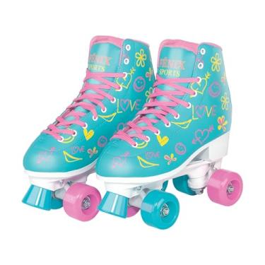 Imagem de Patins 4 Rodas Vinil Fenix Azul