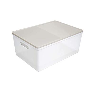 Imagem de Caixa Organizadora Grande com Tampa Soul, PROTÊA, 3083.HG.0005, Cristal/Nude
